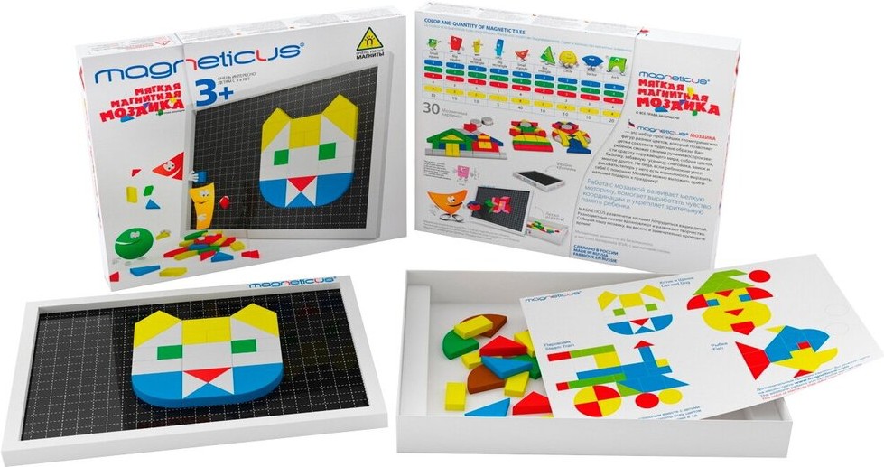 

Игрушка MAGNETICUS Мозаика 5 цветов/Листок с примерами [MM-146], Игрушка MAGNETICUS Мозаика 5 цветов/Листок с примерами MM-146
