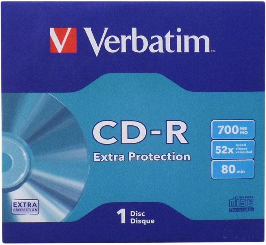 

Оптический диск Verbatim CD-R 700Mb DL Extra Protection 52x в конверте [43843], Оптический диск Verbatim CD-R 700Mb DL Extra Protection 52x в конверте 43843