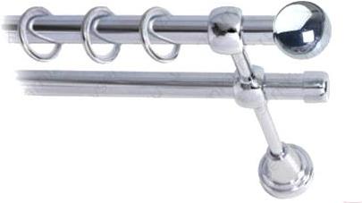 

Карниз Lm Decor Шар малый 124 2р гладкий 2.8м хром, Шар малый 124 2р гладкий 16мм 2.8м