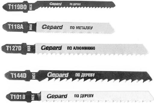

Набор пилок для лобзика GEPARD 5 шт [GP0600-5], Набор пилок для лобзика 5 шт