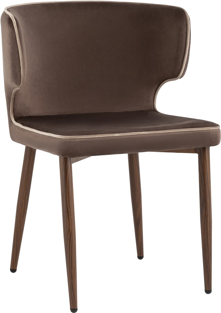 

Стул Stool Group Матео с кантом велюр коричневый/дерево (MC110 KD HLR-49/HLR-08 Edge)