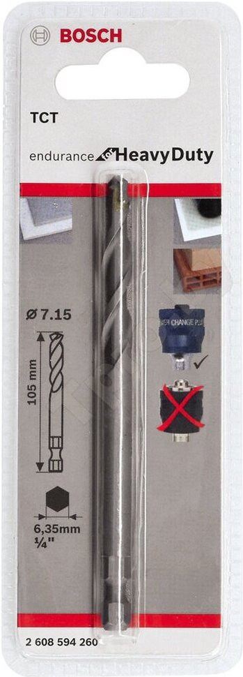 

Сверло Bosch Plus TCT 7.15x105 мм [2.608.594.260], Сверло Bosch Plus TCT 7.15x105 мм 2.608.594.260
