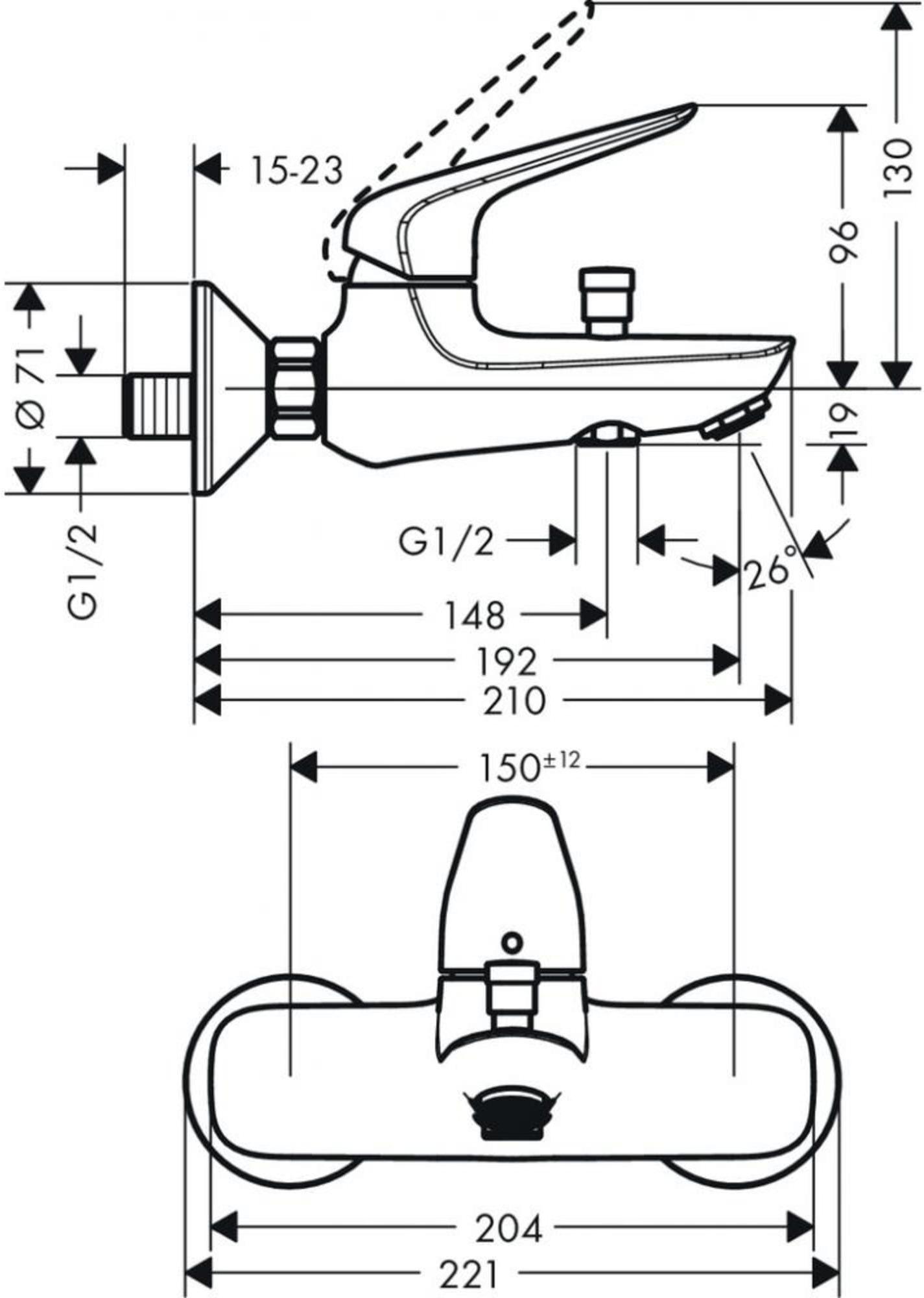 

Смеситель Hansgrohe Novus 71040000, Novus 71040000