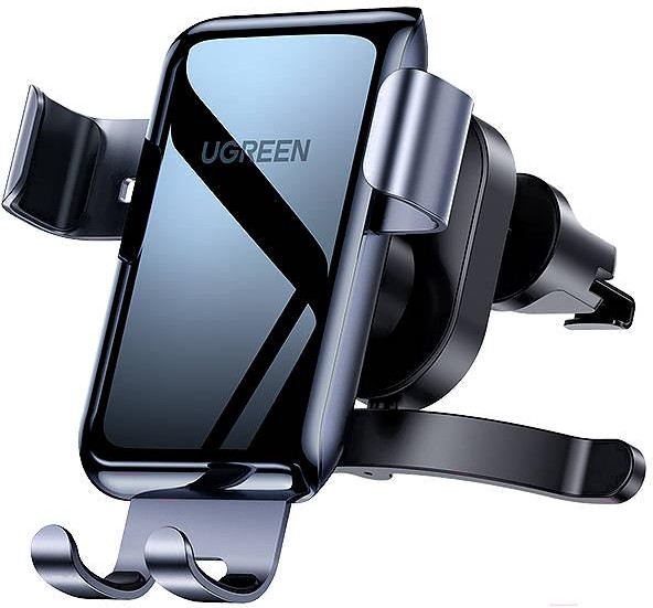 

Автомобильный держатель Ugreen LP274-30401 Round Air Vent Gravity Phone Holder Gray [30401], Держатель UGREEN LP274-30401 Gray