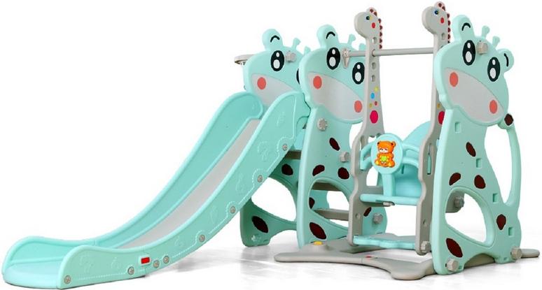 

Игровой центр детский Perfetto Sport Горка + качели Коровка PS-046-М ментол [СГ000005142], Горка + качели Коровка PS-046-М