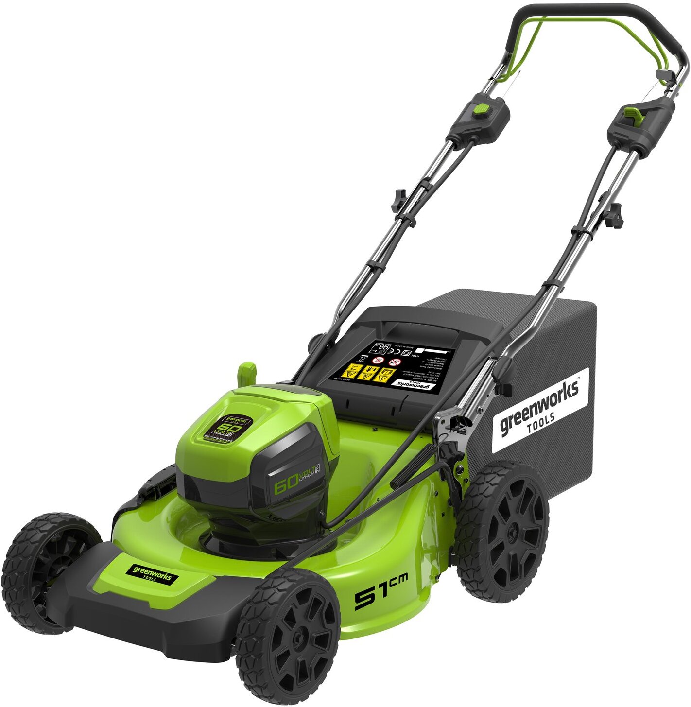 

Газонокосилка Greenworks GD60LM51SP без АКБ и ЗУ [2514307], Газонокосилка Greenworks GD60LM51SP без АКБ и ЗУ 2514307