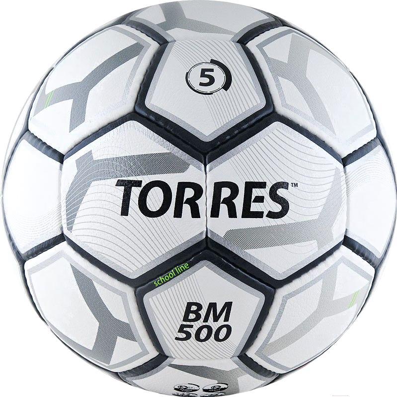 

Футбольный мяч Torres BM 500 размер 5 белый/серый [F30635], BM 500, р.5, 32 пан. PU, 4 подкл. слоя, ручная сшивка