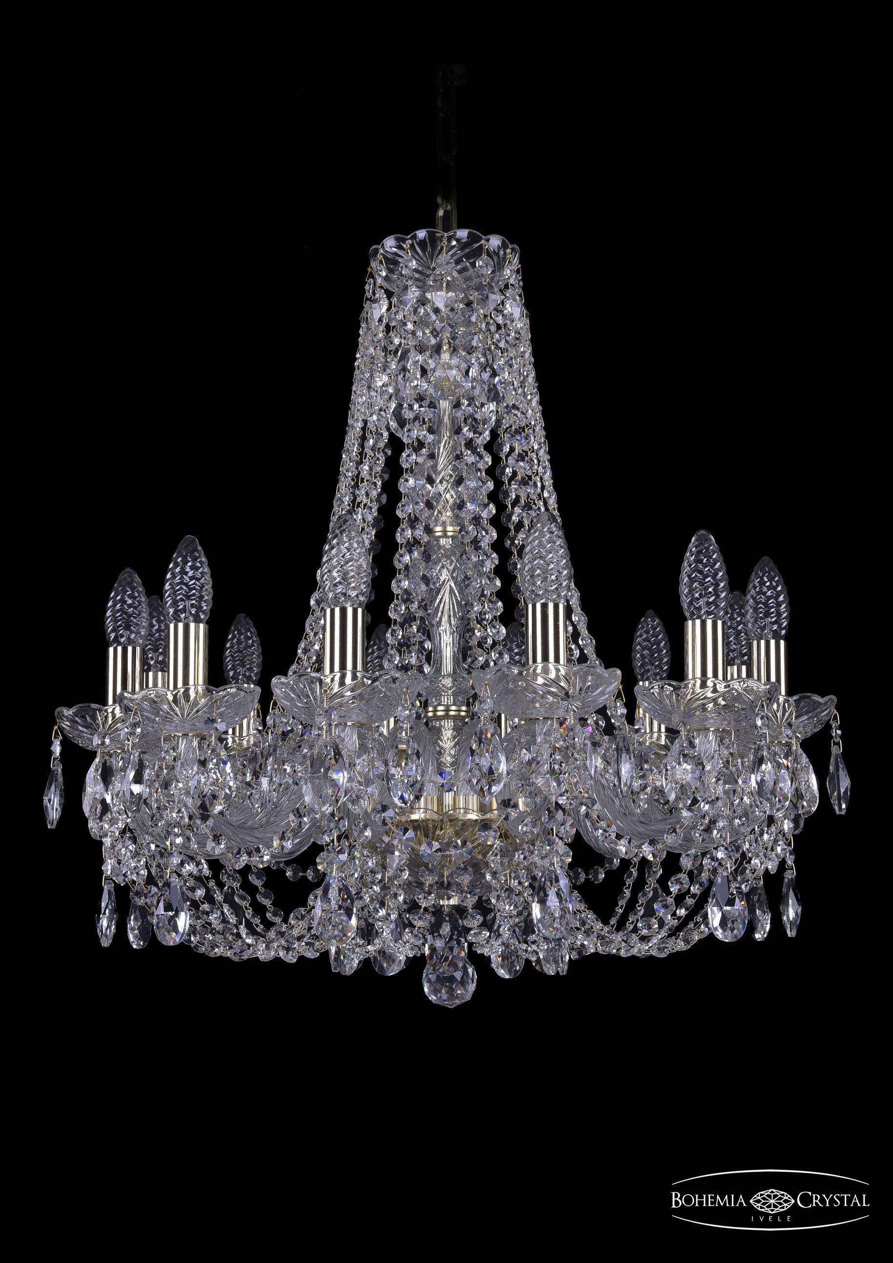 

Подвесная люстра Bohemia Ivele Crystal 1406/12/195/h-60/G