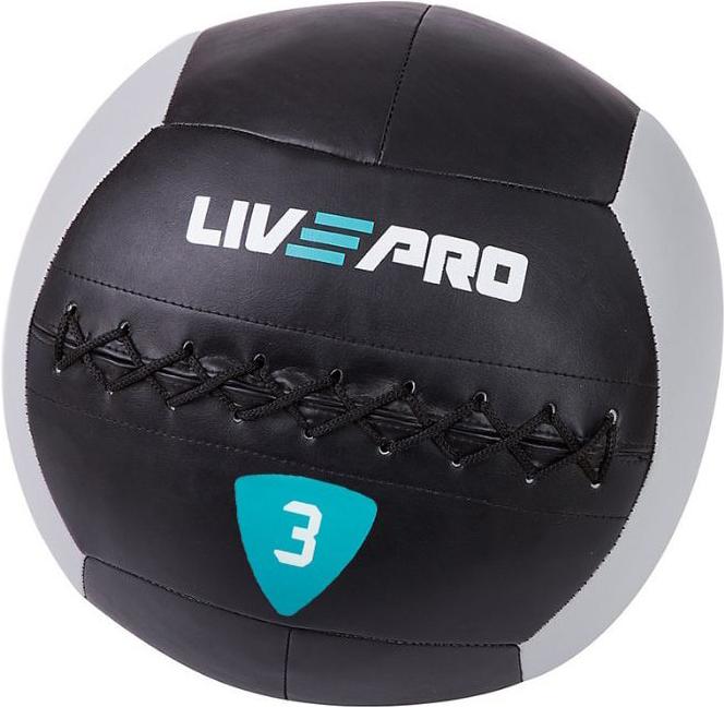 

Медицинбол LIVEPRO Wall Ball 3 кг черный/серый [NL\LP8100-03\00-00-00], Wall Ball 3 кг