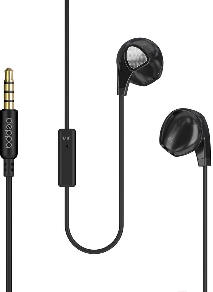 

Наушники проводные с микрофоном Deppa Stereo Air Pro Black, Stereo Air Pro