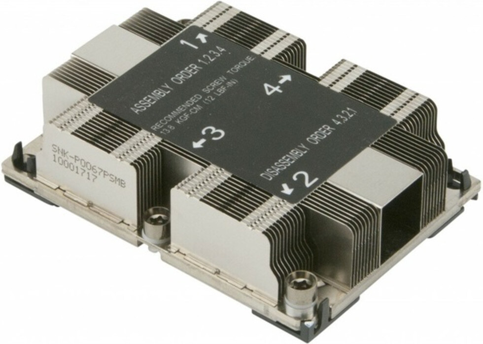 

Кулер для процессора Supermicro SNK-P0067PSMB, Система охлаждения Supermicro SNK-P0067PSMB