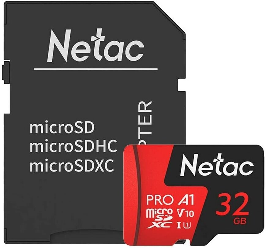 

Карта памяти Netac MicroSD P500 Extreme Pro 32GB [NT02P500PRO-032G-S], Карта памяти Netac P500 Extreme Pro 32GB (NT02P500PRO-032G-S)