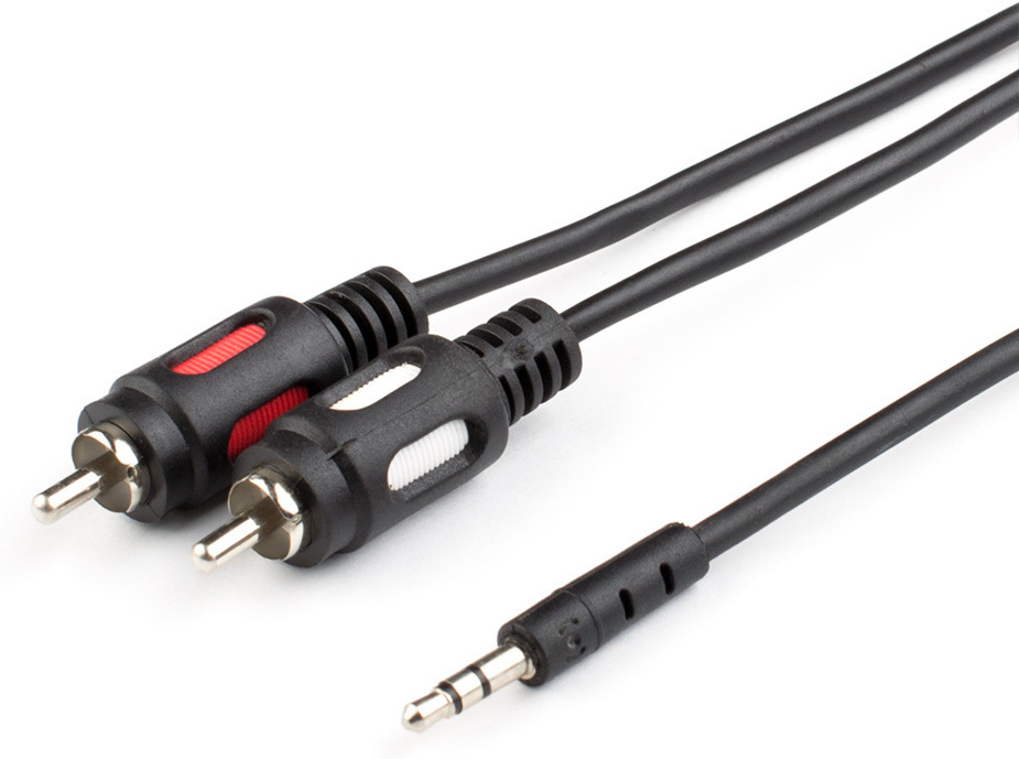 

Кабель Atcom Audio Jack3.5-2RCA 1,8м черный (АТ0707), Atcom Audio DC3.5 2RCA mini-jack M 1,8 м АТ0707