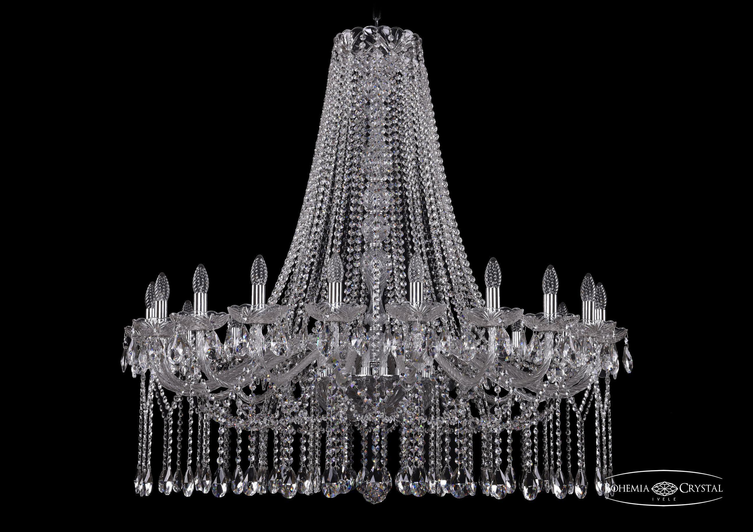 

Подвесная люстра Bohemia Ivele Crystal 1413/20/400/h-113/Ni