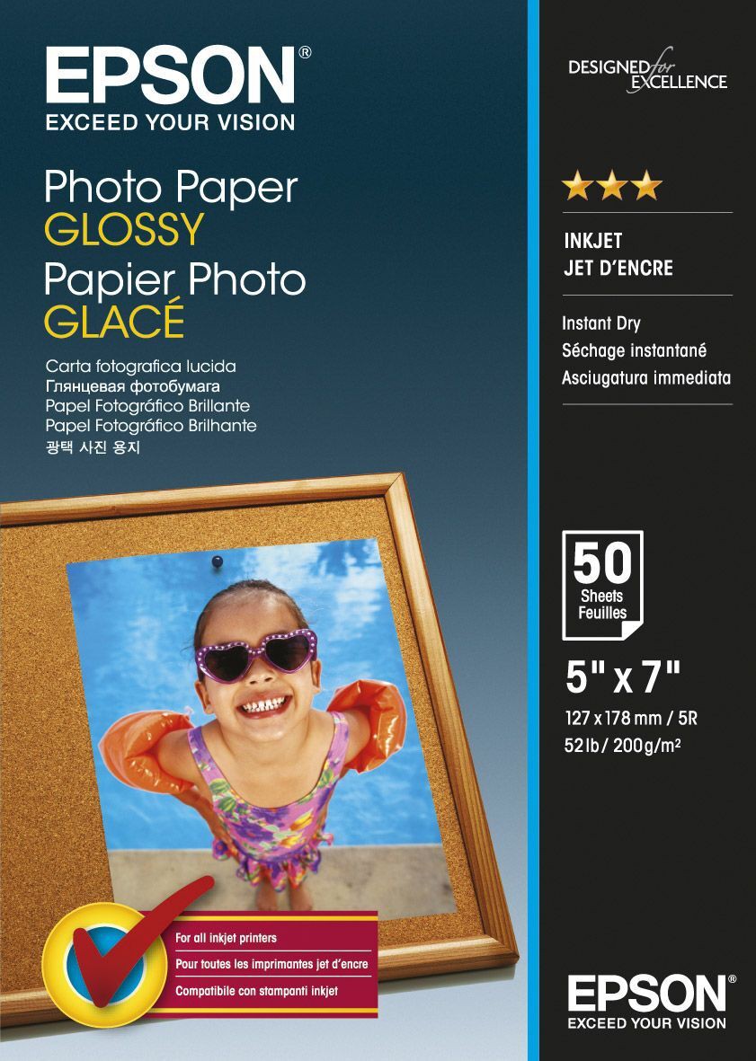 

Фотобумага Epson Photo Paper Glossy 13x18 50 листов [C13S042545], Фотобумага Epson Photo Paper Glossy 13x18 50 листов C13S042545