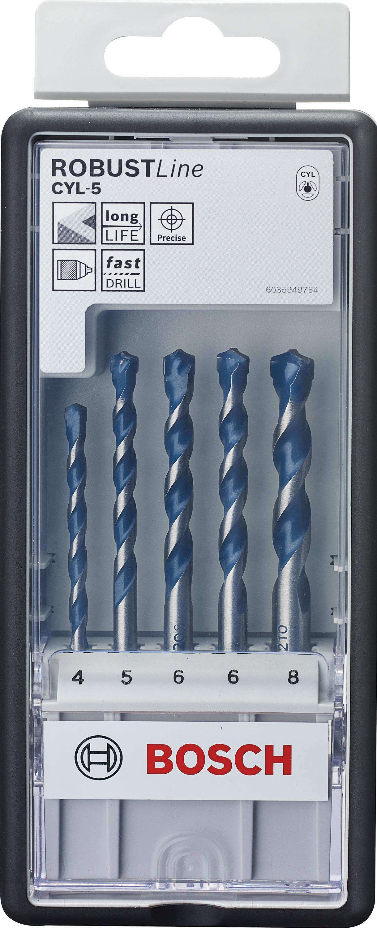 

Набор сверл Bosch 2.608.588.165, Набор сверл Bosch Robust Line CYL-5 2.608.588.165