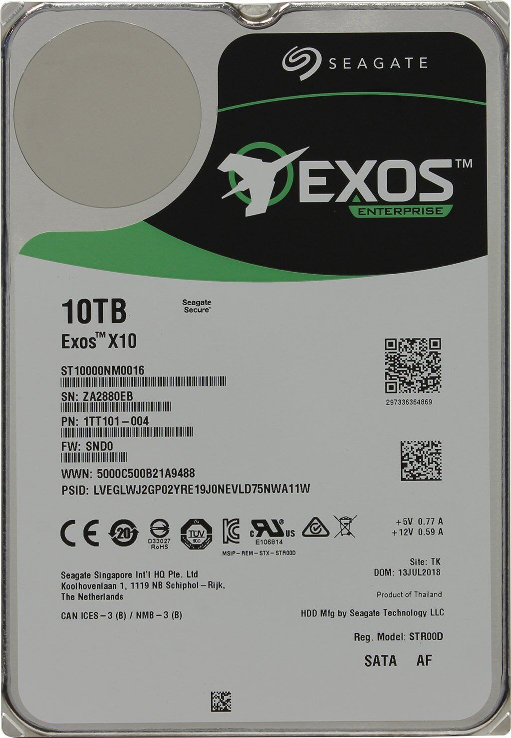 

Жесткий диск Seagate Enterprise Capacity 10TB [ST10000NM0016], Жесткий диск Seagate Enterprise Capacity 10TB ST10000NM0016