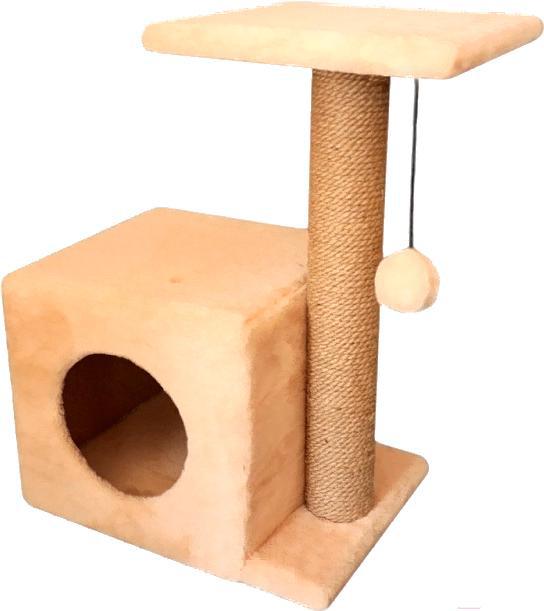

Когтеточка Cat House Комплекс для кошек c боковой полкой 0.58 джут бежевый