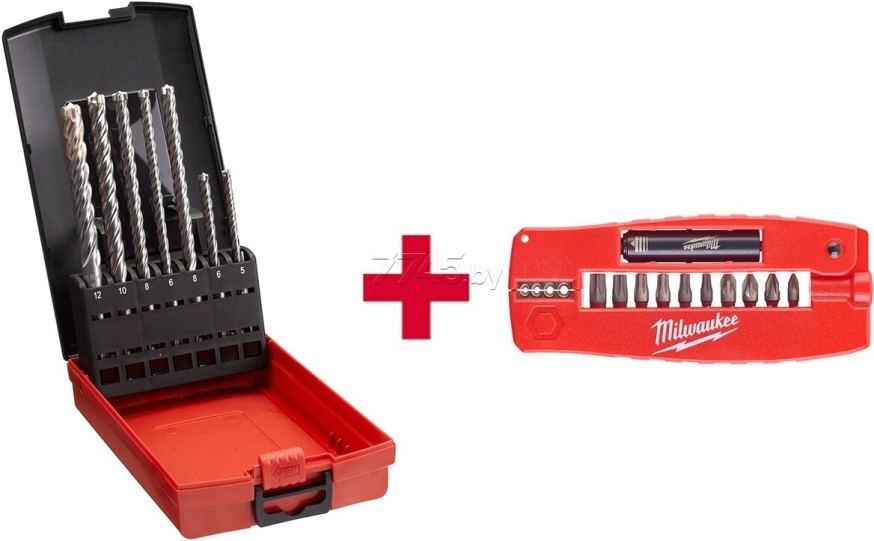 

Набор буров и зубил Milwaukee SDS-plus MX4 5-12 мм [4932478626], Набор буров и зубил Milwaukee SDS-plus MX4 5-12 мм 4932478626