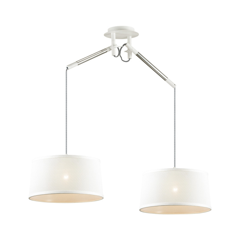 

Потолочный подвесной светильник Odeon Light 4160/2 хром/белый Подвес E27 2*15W Loka, 4160/2 хром/белый Подвес E27 2*15W Loka