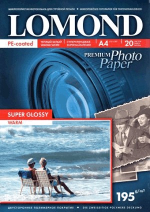 

Фотобумага Lomond Super Glossy Warm A4 195 г/кв.м 20 листов (1101111), Фотобумага Lomond Super Glossy Warm A4 195 г/кв.м 20 листов 1101111