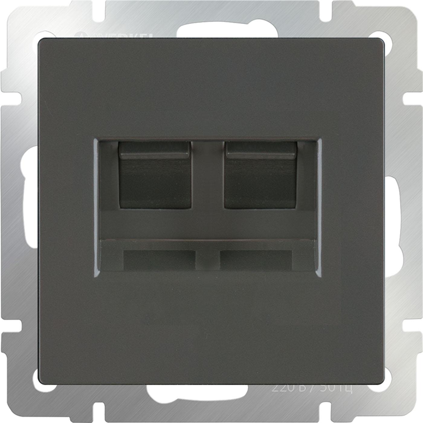 

Розетка Werkel WL07-RJ11+RJ45 серый/коричневый [a029856], WL07-RJ11+RJ45