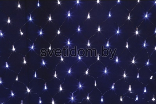 

Новогодняя гирлянда Neon-night Сеть 2x0.7m 176 LED White/Blue [215-012], Гирлянда - сеть светодиодная 2 х 0.7м, свечение с динамикой, черный провод, бело/синие диоды NEON-NI