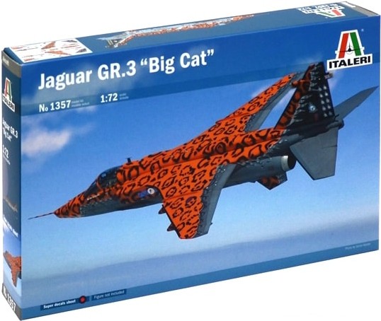 

Сборная модель Italeri Истребитель-бомбардировщик JAGUAR Gr.3 BIG CAT Sp. Colors [1357], Сборная модель Italeri Истребитель-бомбардировщик JAGUAR Gr.3 BIG CAT Sp. Colors 1357