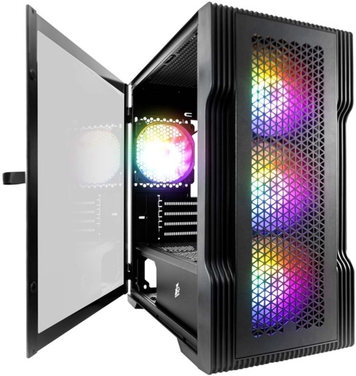 

Корпус для компьютера 1stPlayer TRILOBITE T3 Black [T3-BK-4F1], Корпус для компьютера 1stPlayer TRILOBITE T3 T3-BK-4F1 Black