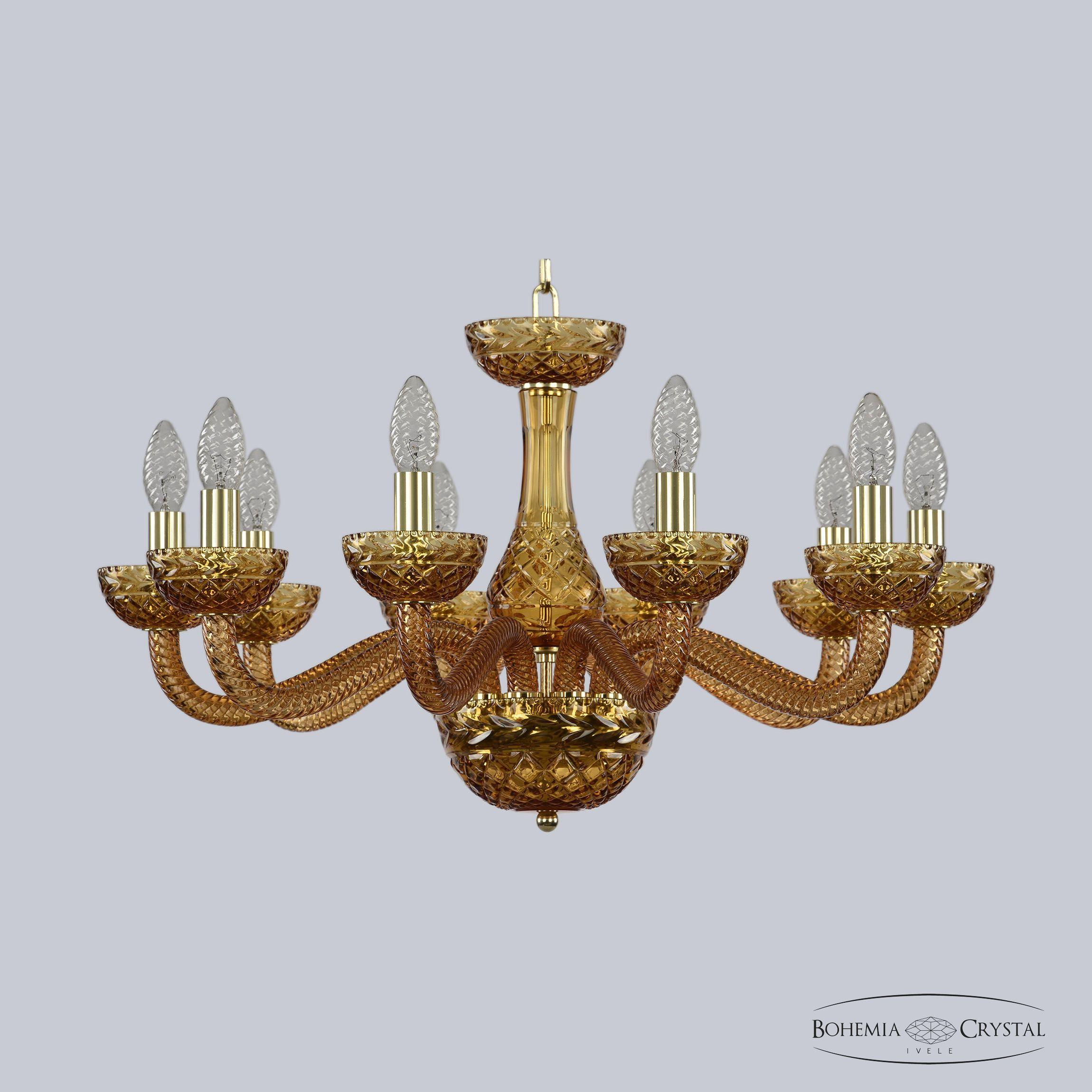 

Bohemia Ivele Crystal Люстра 1311/10/240 G Am/Amber/M-1F, Подвесная люстра Bohemia Ivele Crystal Люстра 1311/10/240 G Am/Amber/M-1F