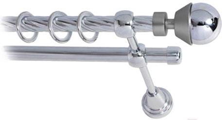 

Карниз Lm Decor Мельба 041 2р витой 1.6м хром, Мельба 041 2р витой 16мм 1.6м