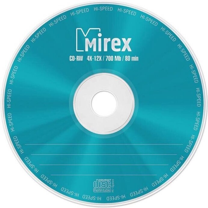 

Оптический диск Mirex CD-RW 700Mb 12x по 50 в плёнке [UL121002A8T], Оптический диск Mirex CD-RW 700Mb 12x по 50 в плёнке UL121002A8T