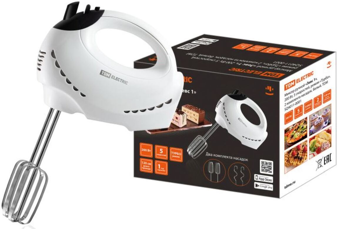 

Миксер TDM Electric Зевс 1 белый (SQ4011-0001), Миксер ручной TDM Electric Зевс 1 белый (SQ4011-0001)