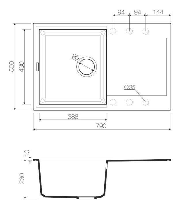 

Кухонная мойка Omoikiri Sakaime 79-BL [4993276], Sakaime 79-BL