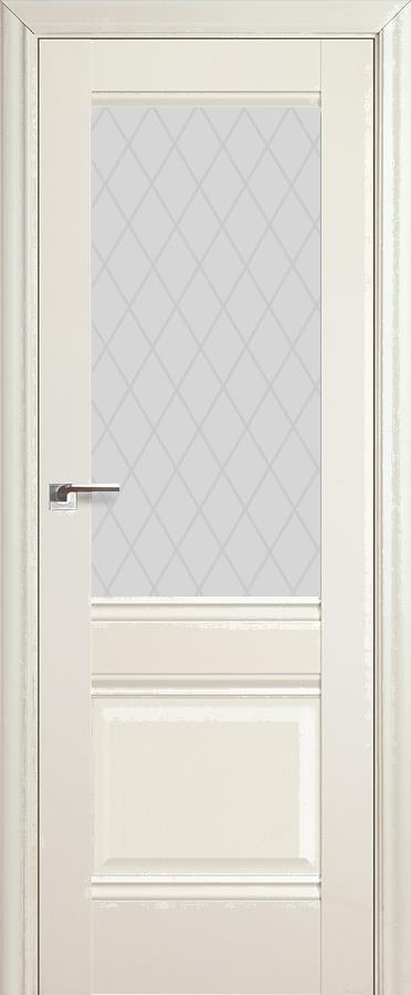 

Межкомнатная дверь ProfilDoors 2X 80x200 эшвайт/стекло/ромб, 2X 80x200