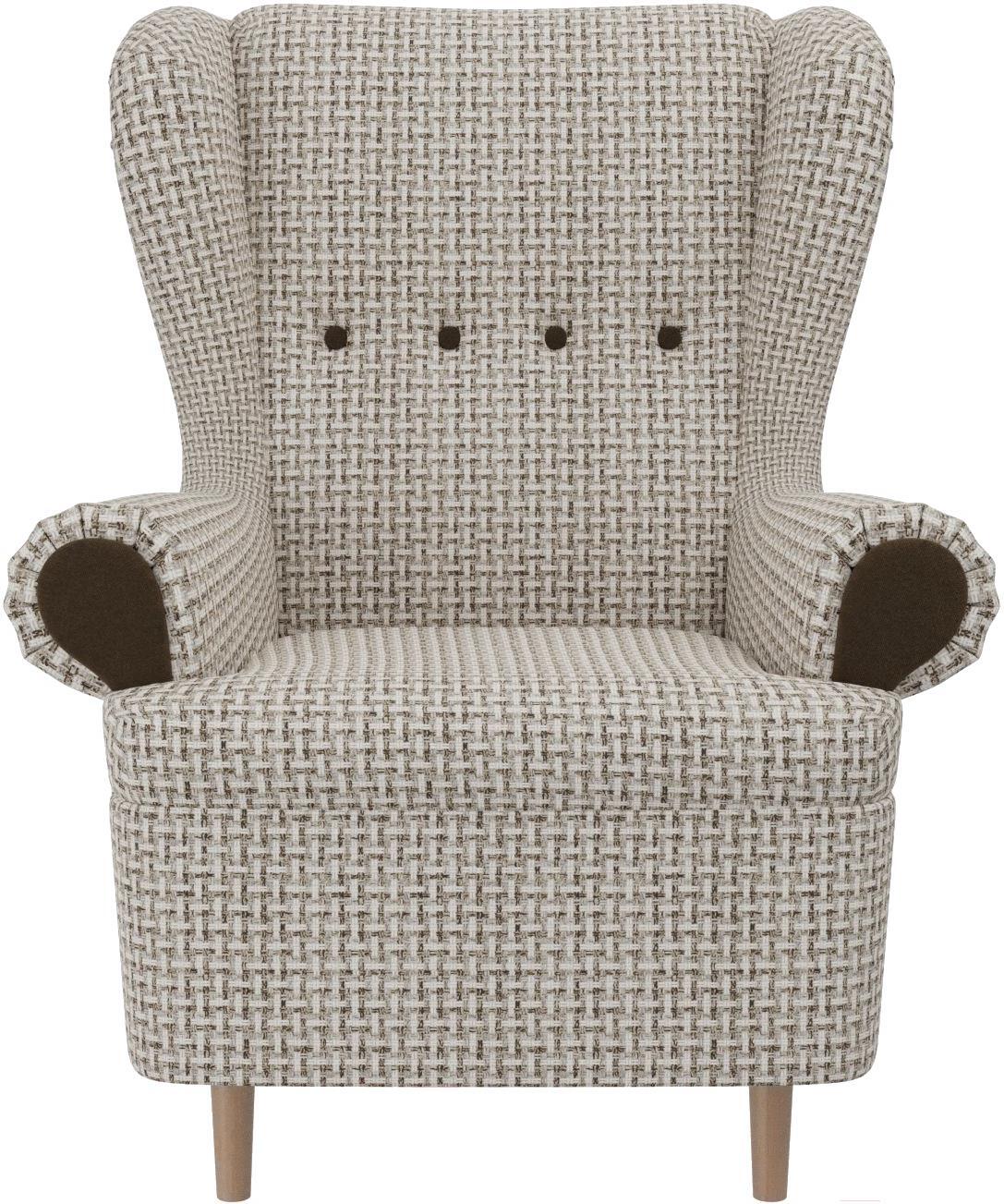 

Кресло Лига Диванов Торин рогожка/микровельвет корфу 02/коричневый (100949), Кресло Mebelico Торин 100949 корфу 02/подлокотники микровельвет коричневый