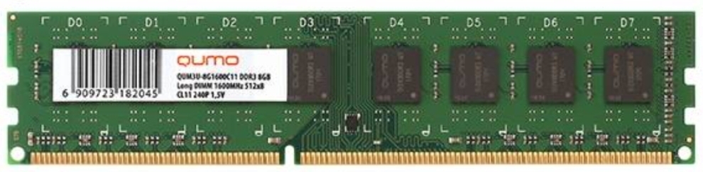 

Оперативная память QUMO DDR3 DIMM 4GB PC3-12800 1600MHz [QUM3U-4G1600K11(R)], Оперативная память QUMO DDR3 DIMM 4GB PC3-12800 1600MHz QUM3U-4G1600K11(R)