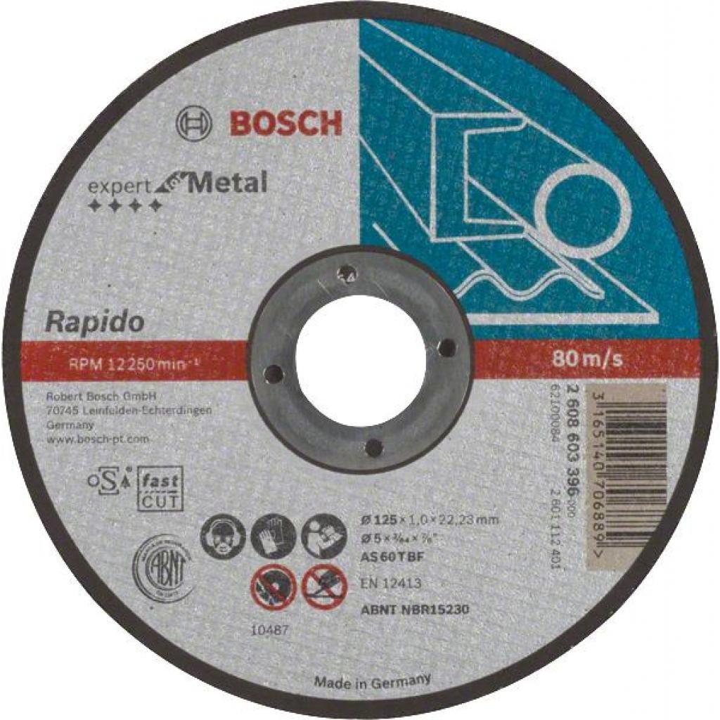 

Отрезной круг Bosch 2.608.603.396, 125х1мм Expert for Metal Rapido