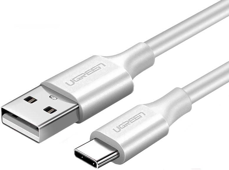 

Кабель UGREEN US287-60121, USB-A 2.0 to Type C, 3A, силиконовый, 1m, белый (ритейл упаковка)