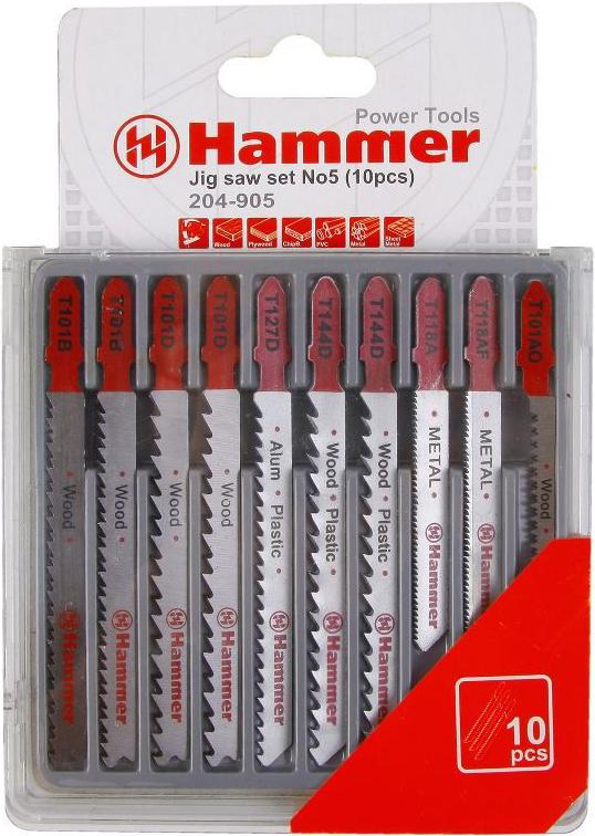 

Пилки для лобзика Hammer Flex 204-905, Flex 204-905 7 видов, 10шт