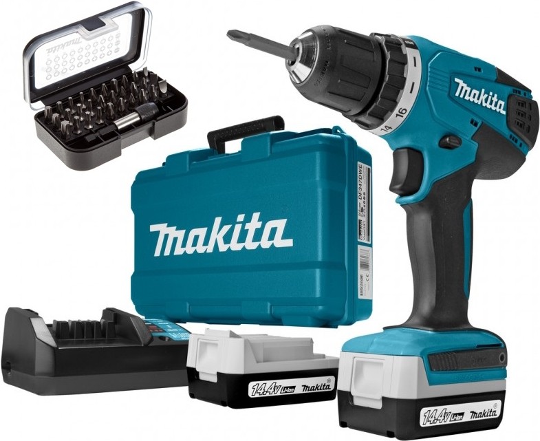 

Дрель-шуруповерт Makita DF347DWEX8 кейс в комплекте