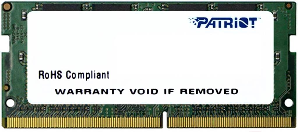 

Оперативная память Patriot 4GB PC19200 DDR4 SO [PSD44G240082S], 4Gb DDR4 2400Mhz SO-DIMM