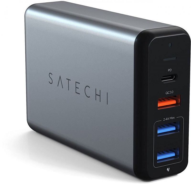 

Зарядное устройство Satechi Type-C 75W Travel Charger серебряный [ST-MCTCAM], Type-C 75W Travel Charger