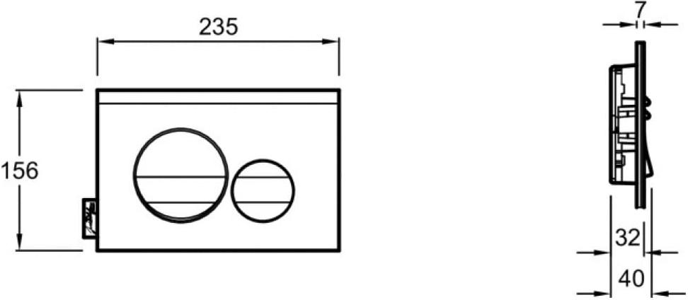 

Кнопка инсталляции Jacob Delafon E20859-7-BMT, E20859-7-BMT