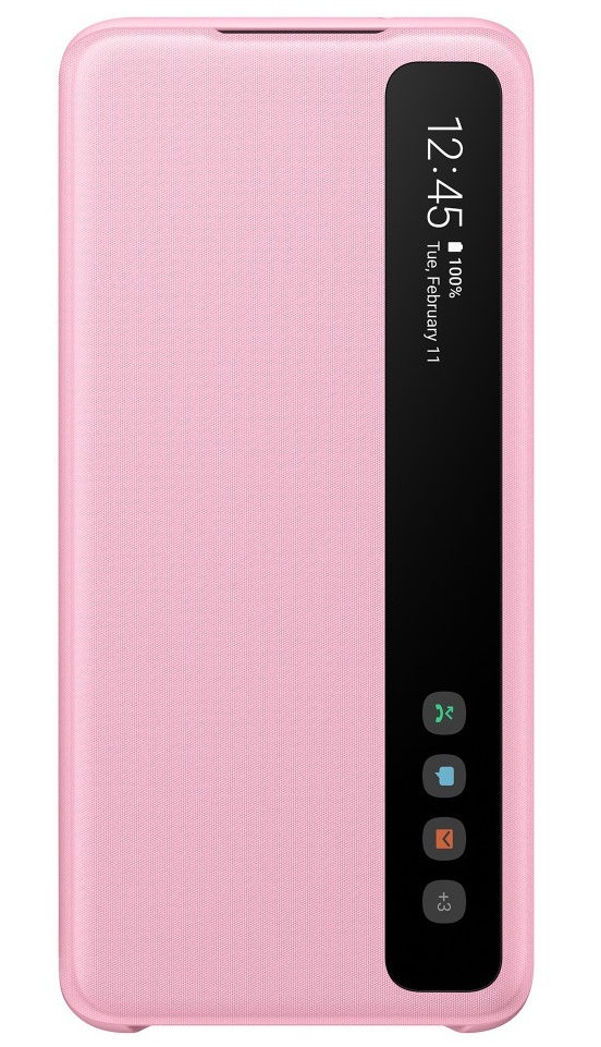 

Чехол для телефона Samsung Smart Clear View Cover для S20 Pink, Smart Clear View Cover для S20
