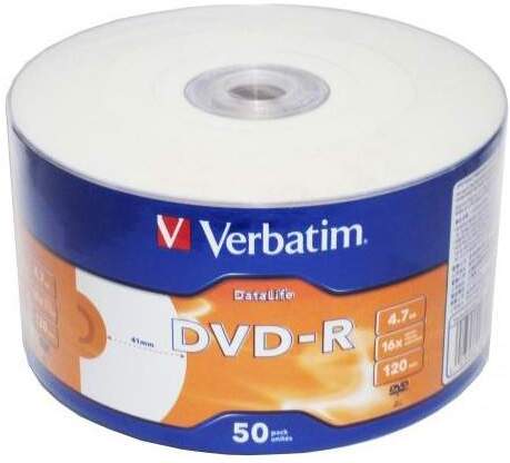 

Оптический диск Verbatim DVD-R 4.7Gb 16x Printable bulk 50 шт [43793], Диск DVD-R Verbatim 4.7GB 16x bulk Printable (43793)