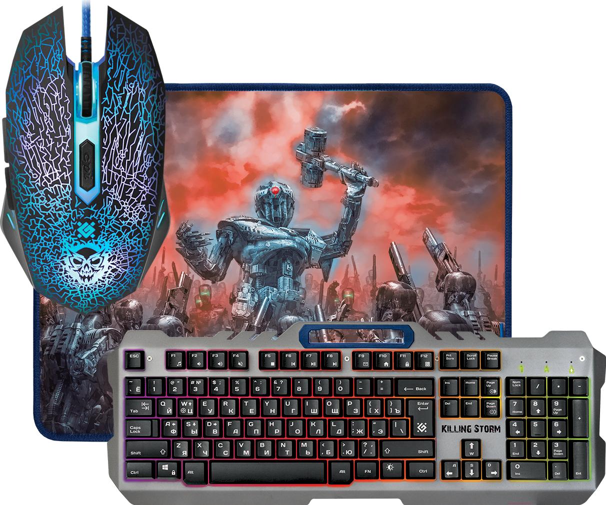 

Набор периферии Defender Killing Storm MKP-013L RU, Комплект клавиатура + мышь + коврик Defender Killing Storm MKP-013L RU