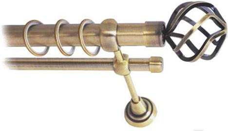 

Карниз Lm Decor Булава 097 2р гладкий 25/16мм 1.8м антик, Булава 097 2р гладкий 25/16мм 1.8м
