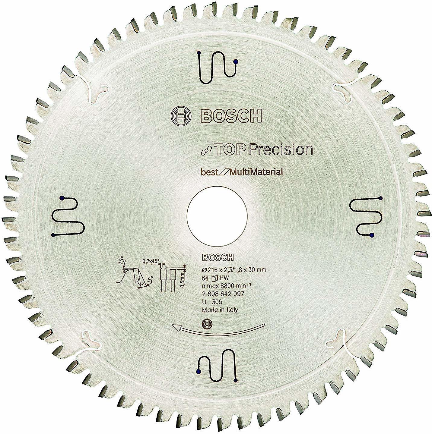 

Диск пильный Bosch 2.608.642.097, Freud 216-30 Top Precision Best for Multi Material 64зуб.