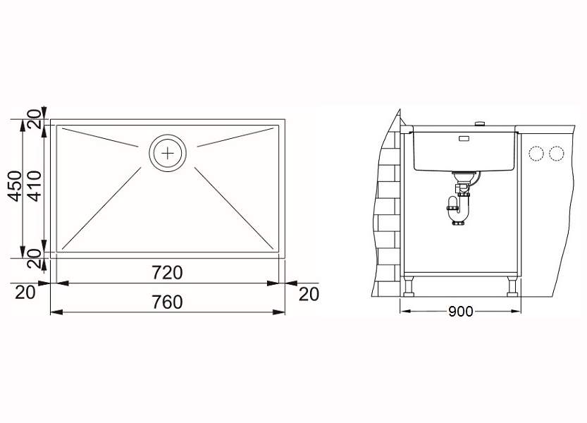 

Кухонная мойка Franke PPX 110-72, PPX 110-72